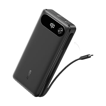 Anker 20K 87W power bank with built-in USB-C cable