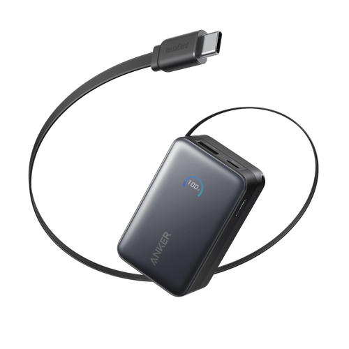 Anker Nano 10K 45W power bank with retractable USB-C cable