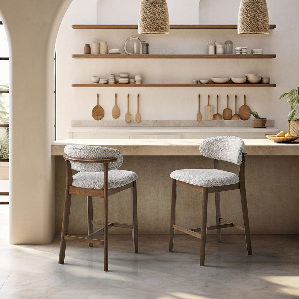 ACTU 26 in Upholstered Counter Stools — Set of 2