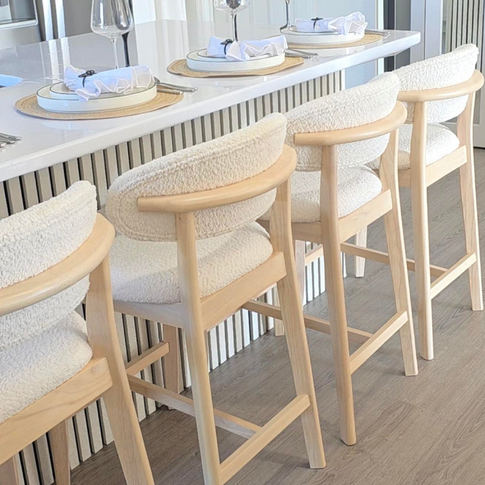 ACTU 26 in Upholstered Counter Stools — Set of 2