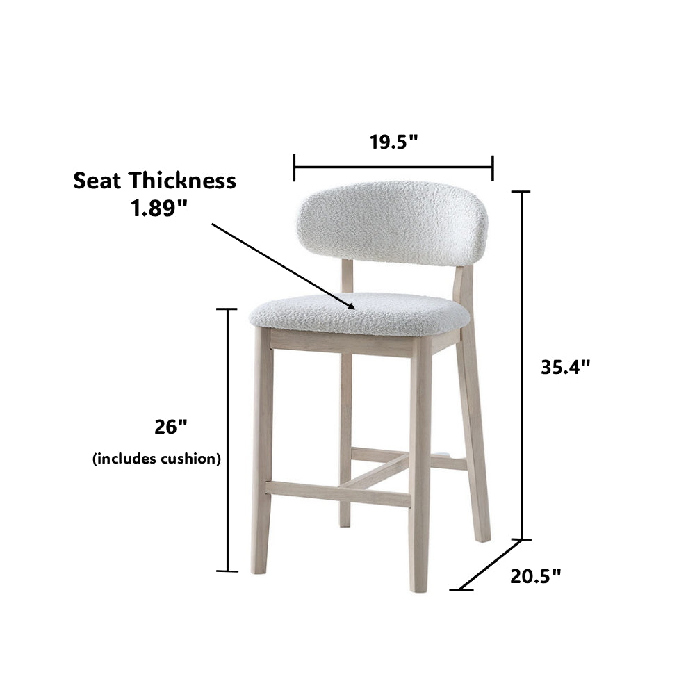 ACTU 26 in Upholstered Counter Stools — Set of 2