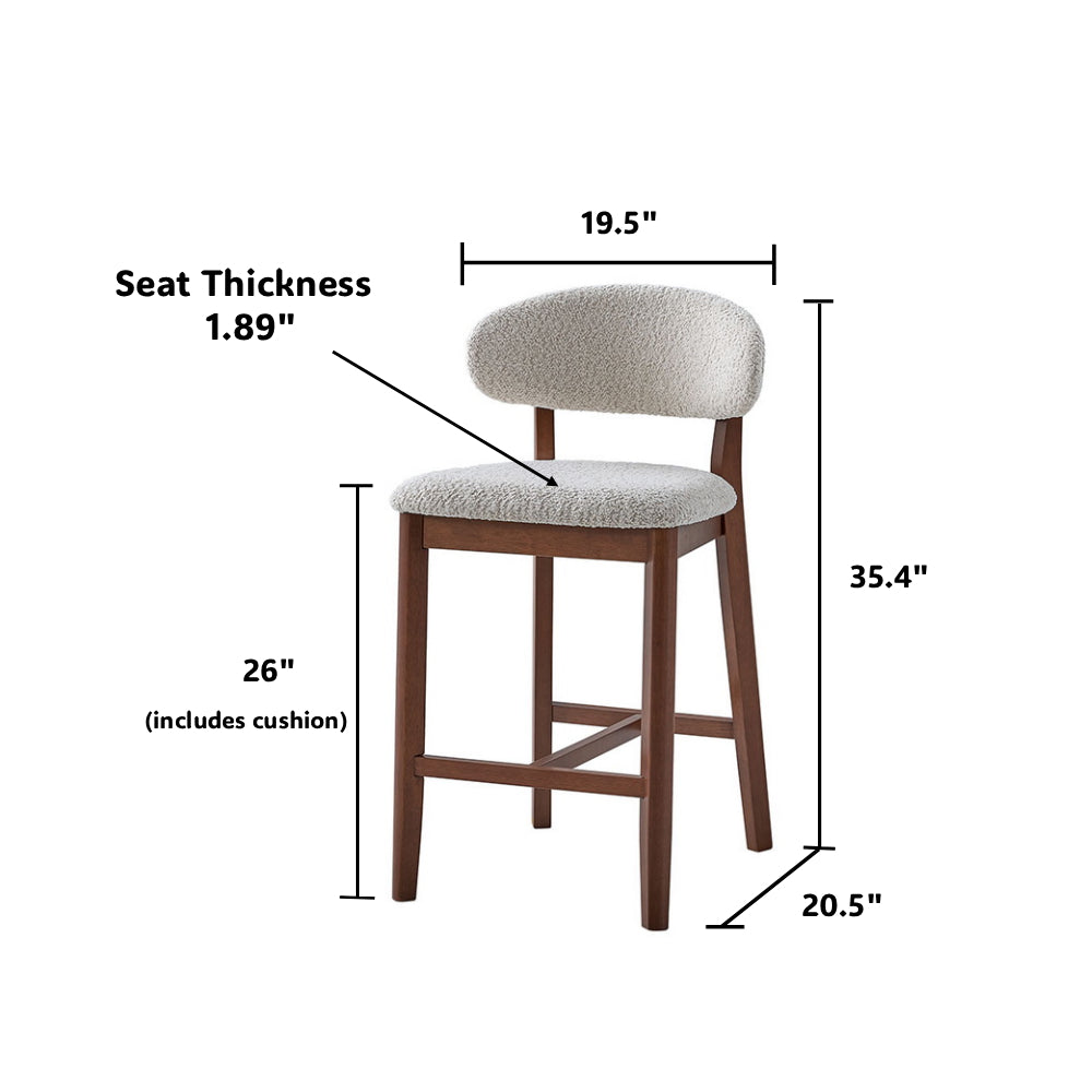 ACTU 26 in Upholstered Counter Stools — Set of 2