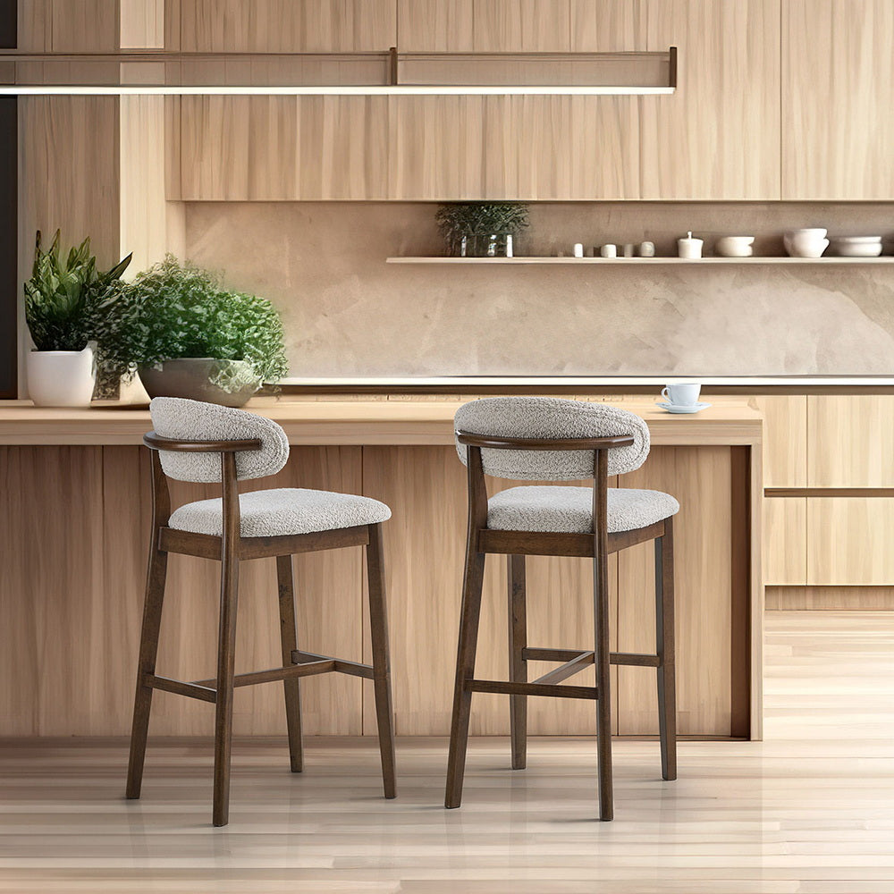 ACTU 30 in Upholstered Bar Stools — Set of 2