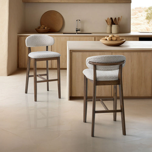 ACTU 30 in Upholstered Bar Stools — Set of 2