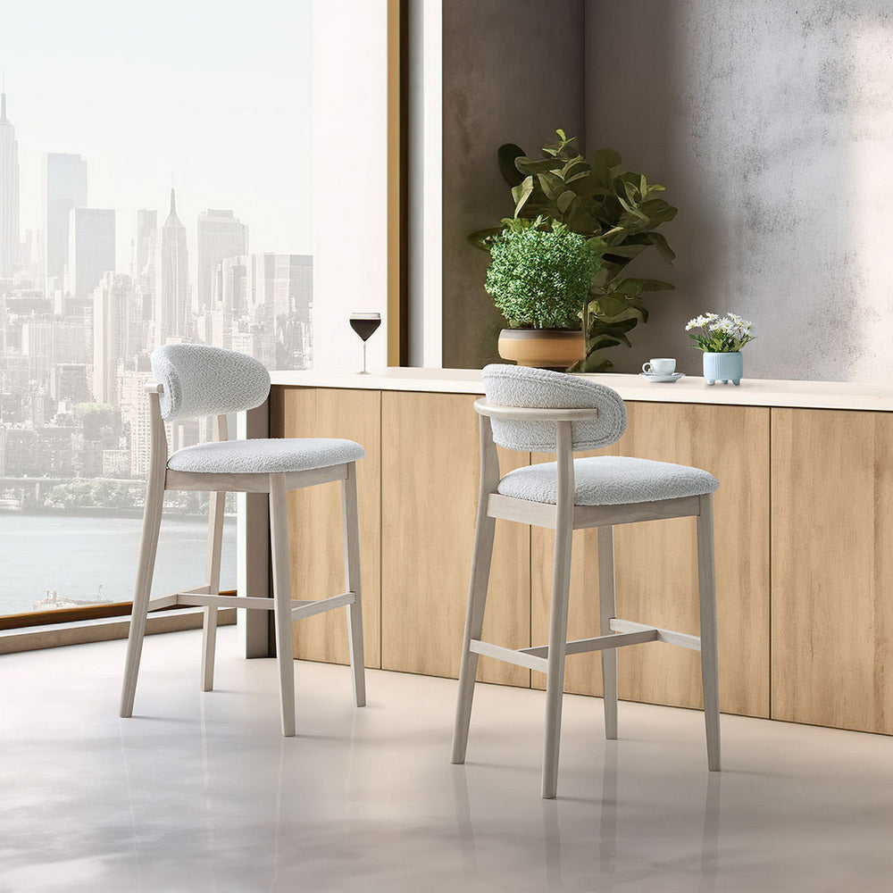 ACTU 30 in Upholstered Bar Stools — Set of 2