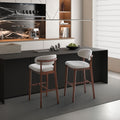 ACTU 30-inch upholstered bar stools with solid-wood frames