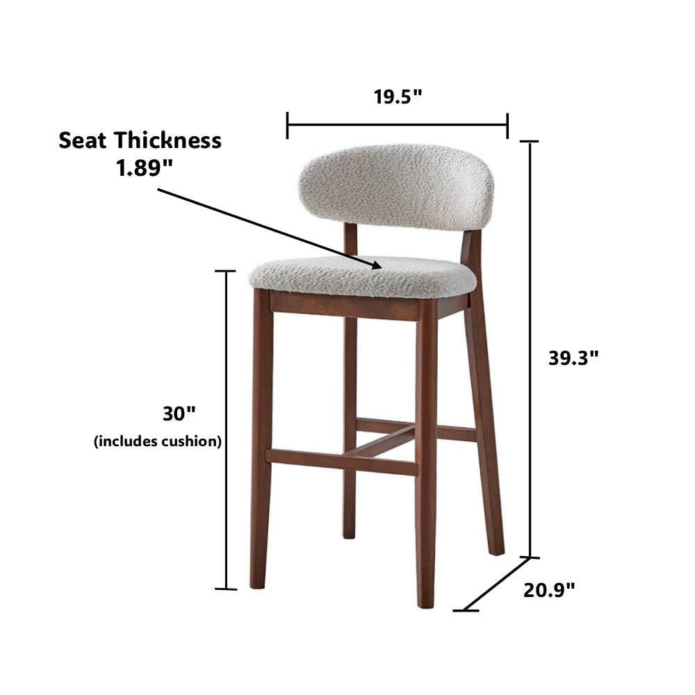 ACTU 30 in Upholstered Bar Stools — Set of 2