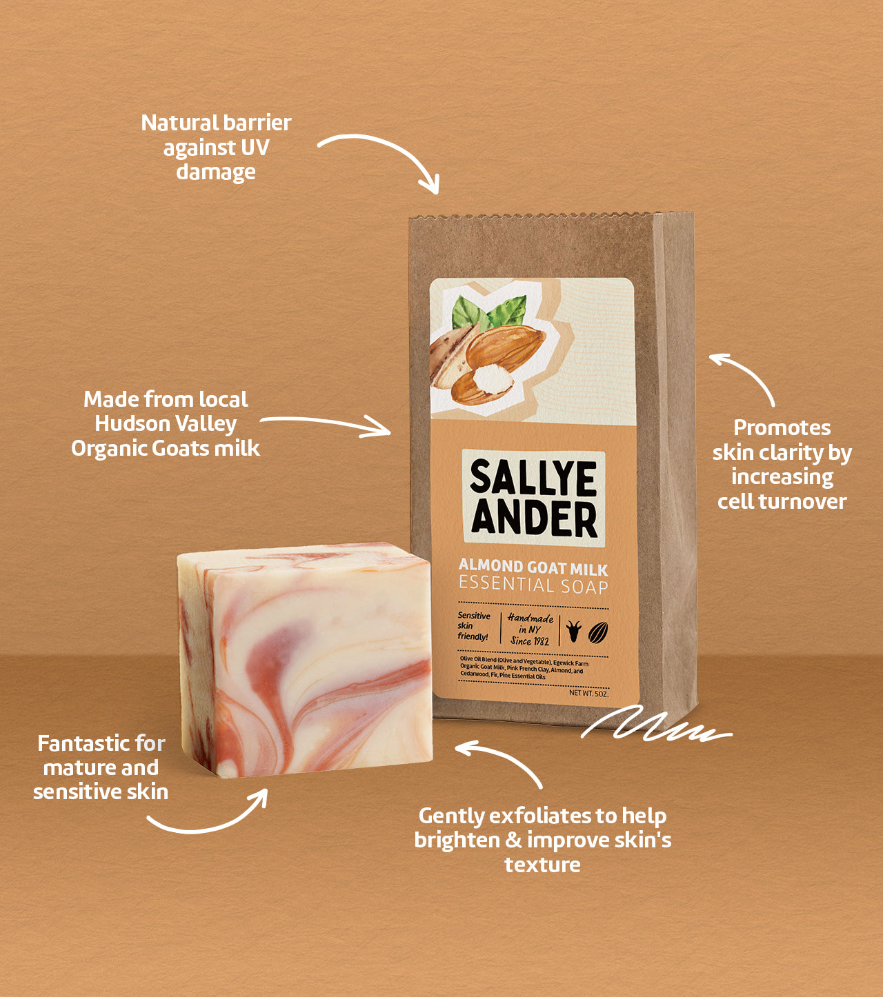 Almond goat milk bar soap