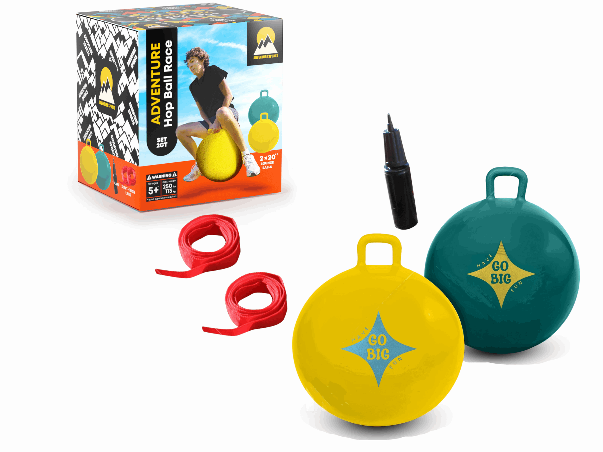 2-Pack Hop Ball Race Set