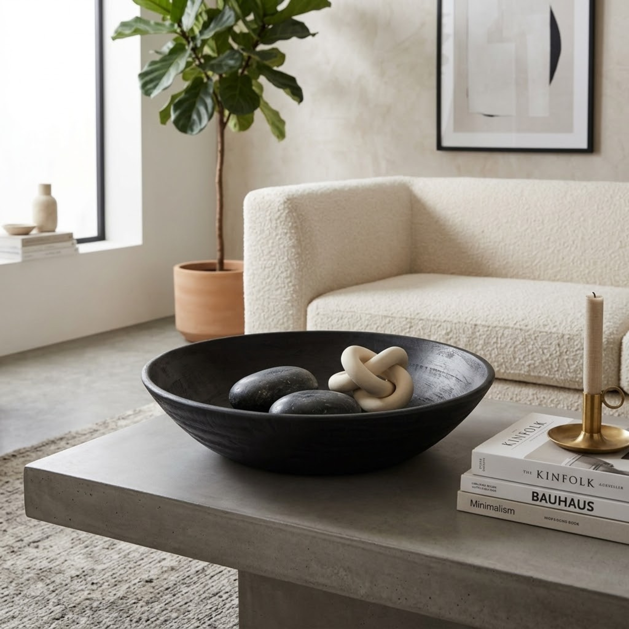 Arendal Black Mango Wood Oversized Bowl