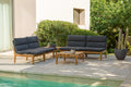 Arno dark six-piece outdoor corner lounge set