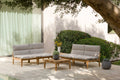 Arno light six-piece outdoor corner lounge set