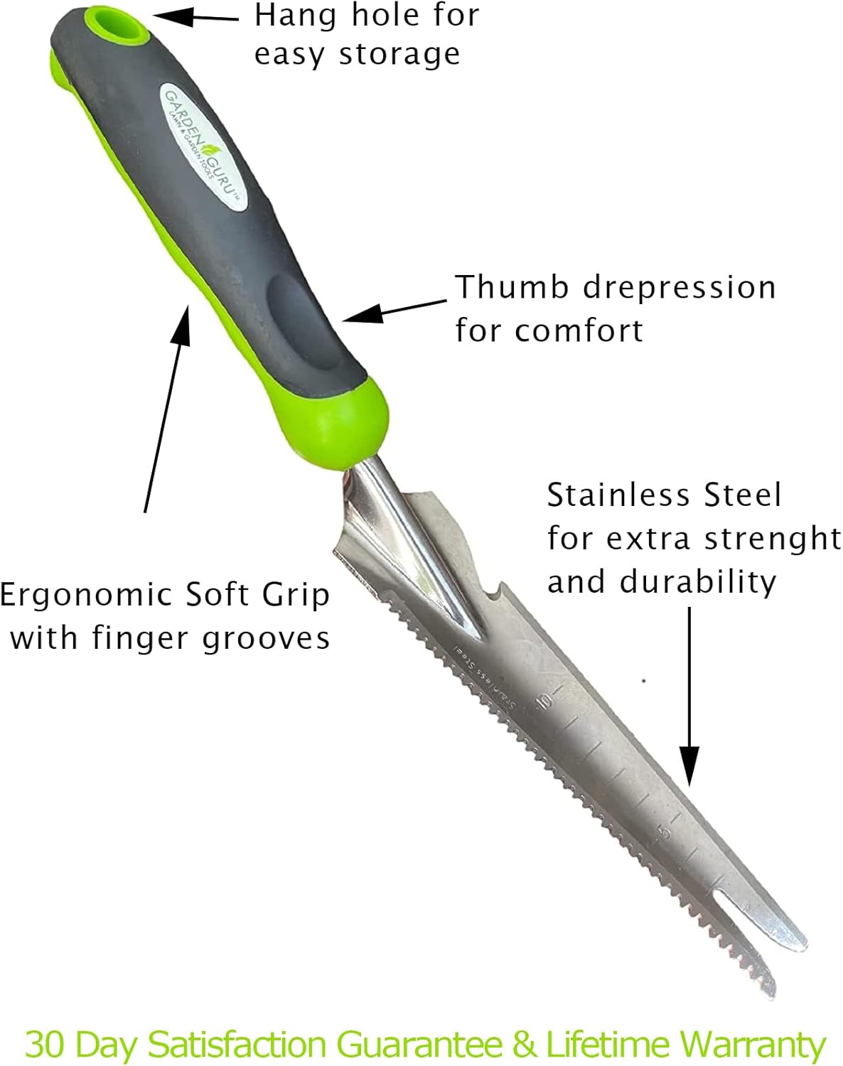 Stainless Steel 5-in-1 Garden Weeder Trowel
