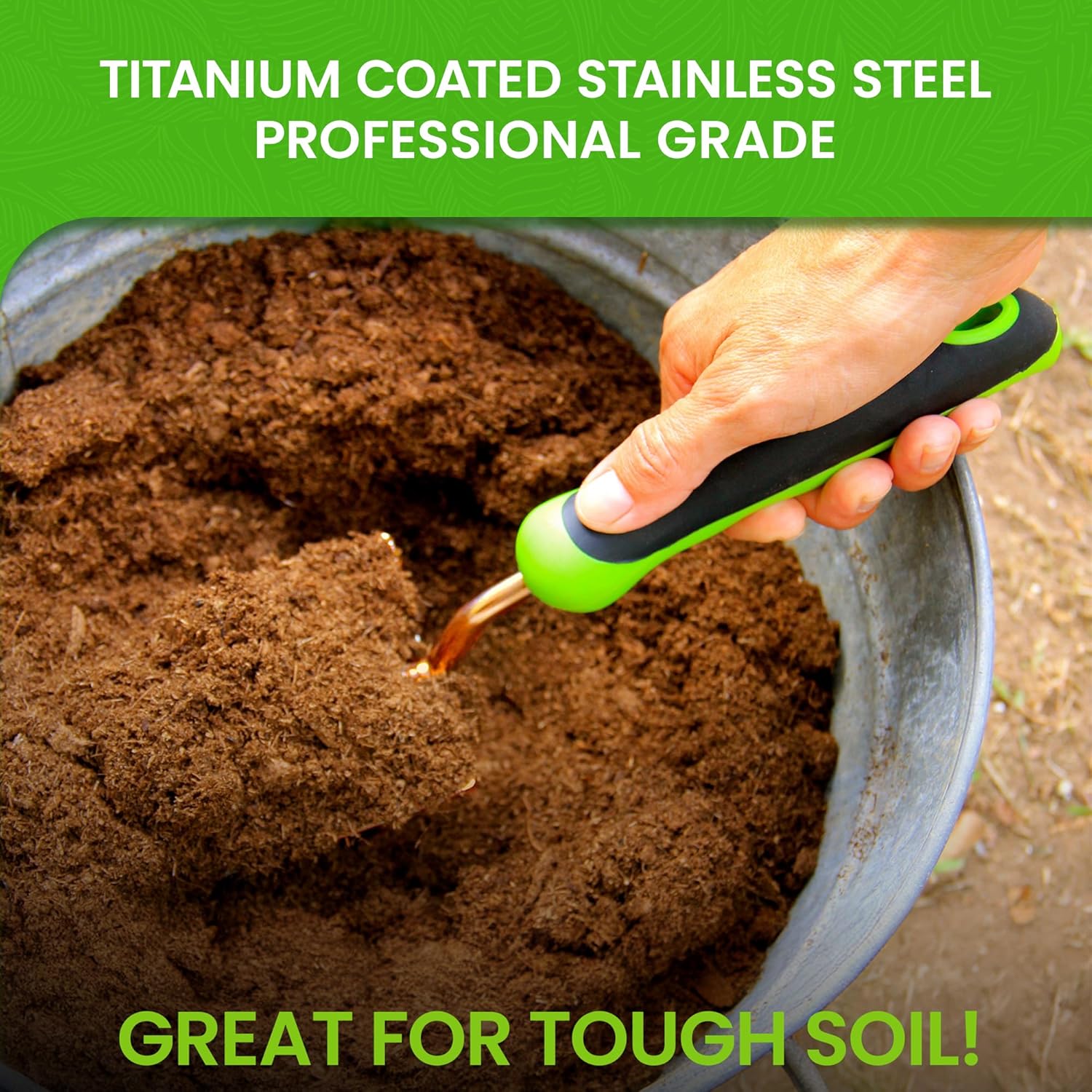 Garden Guru Titanium-Coated 3-Piece Garden Tool Set