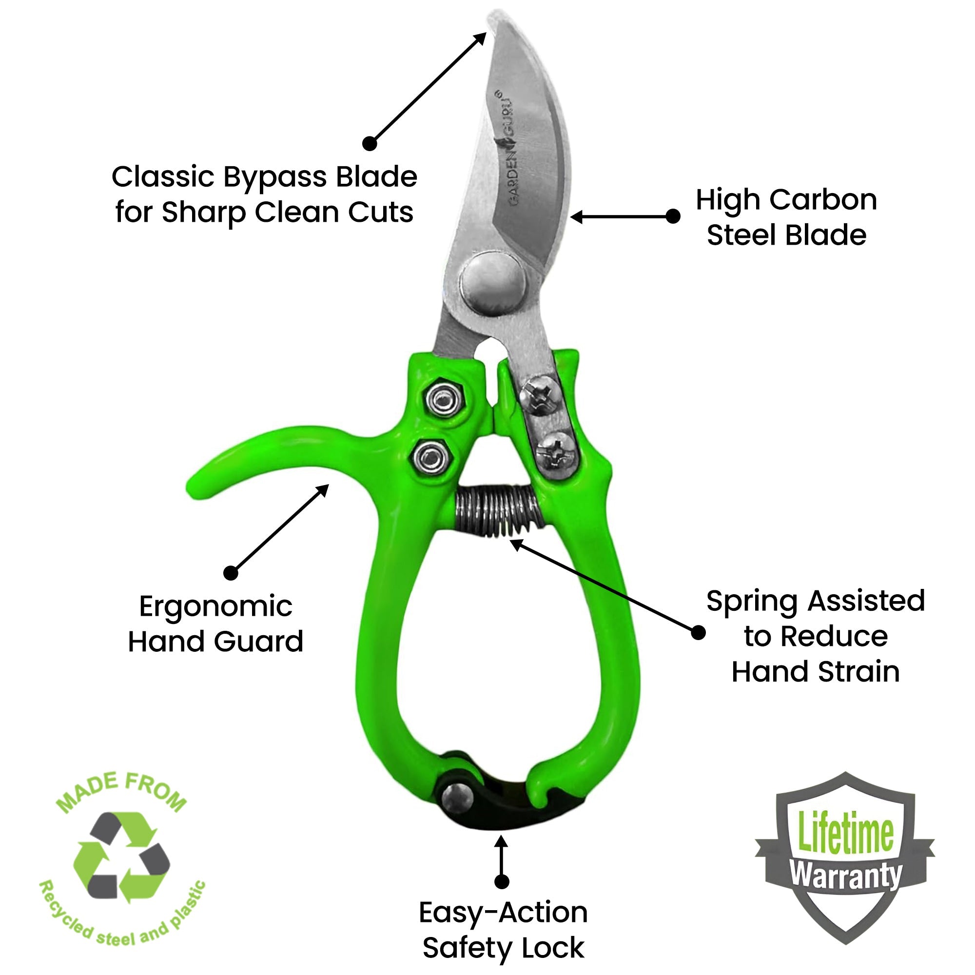Garden Guru Curved-Blade Garden Snips