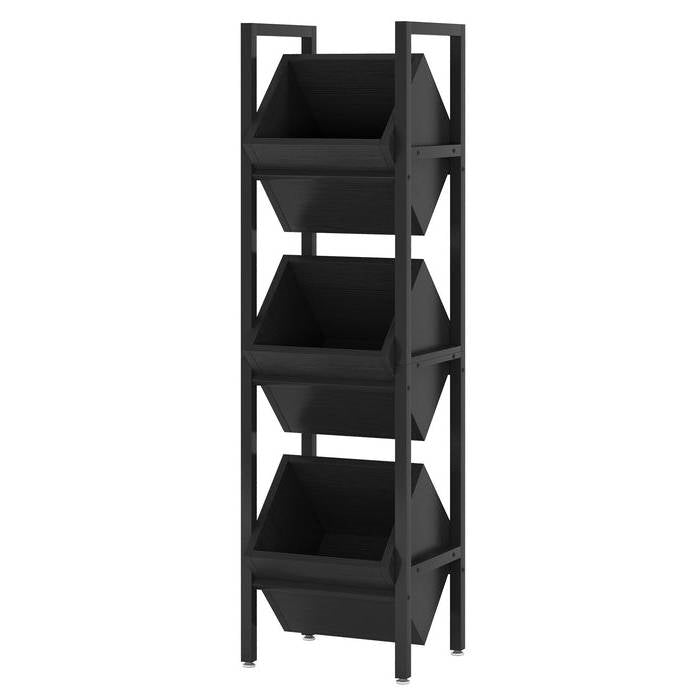 Black 36-bottle industrial wine rack by HomePacific