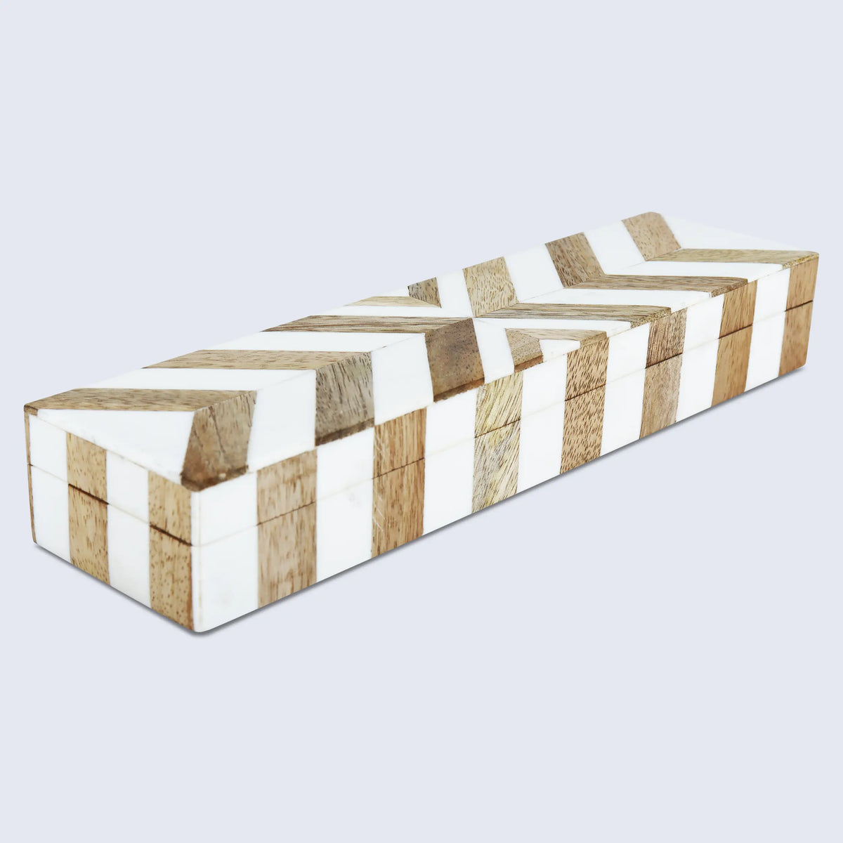 Marquet Chevron inlay storage box