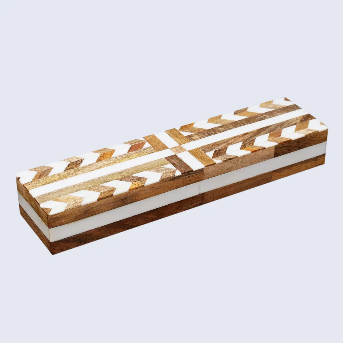 Patisserie Adorn brown and white inlay storage box