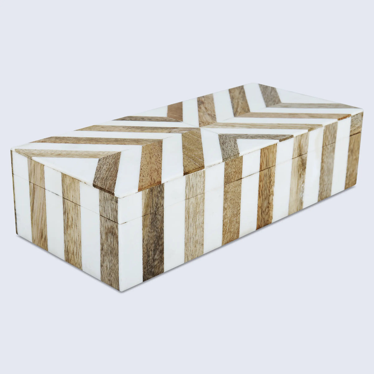 Marquet Chevron inlay storage box