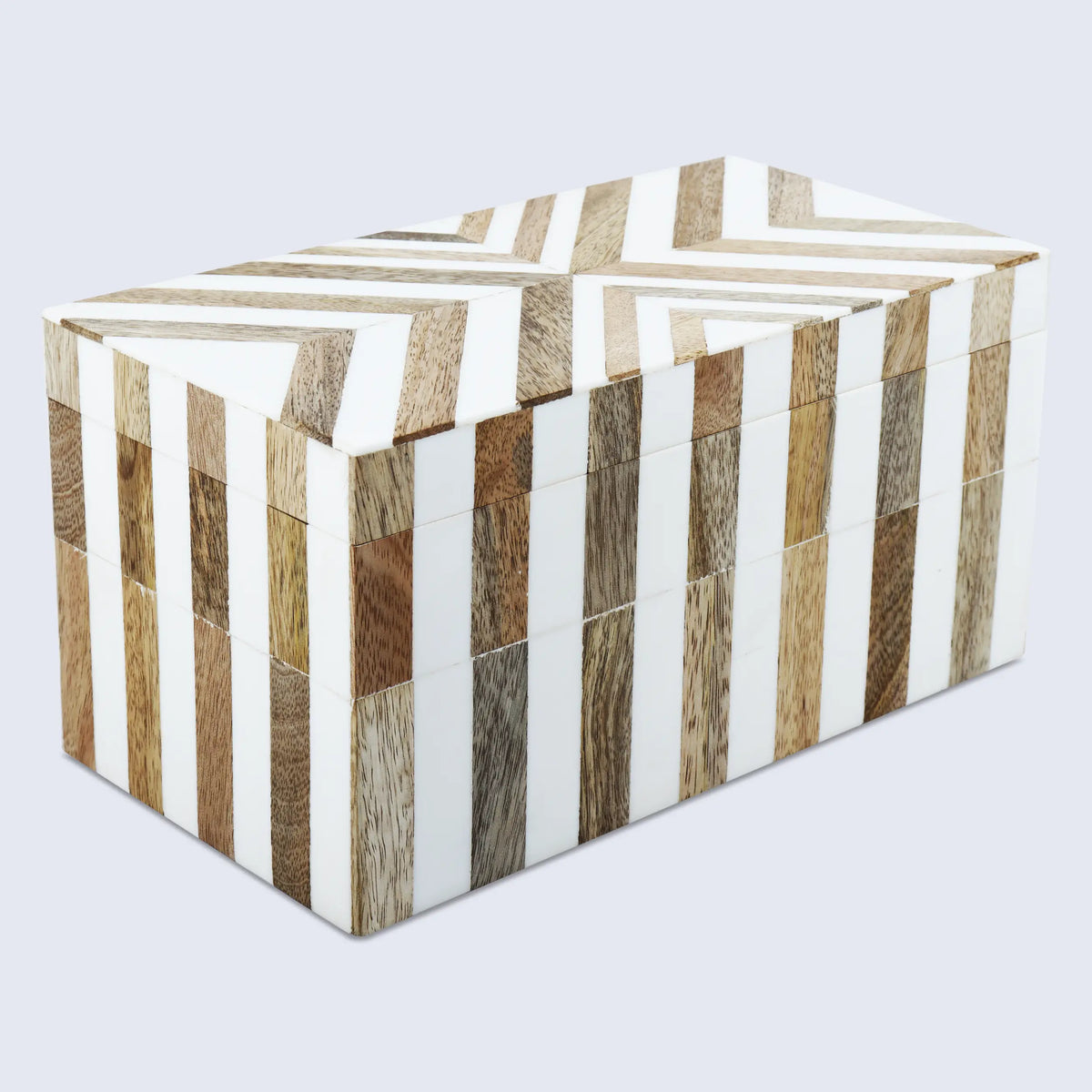 Marquet Chevron inlay storage box
