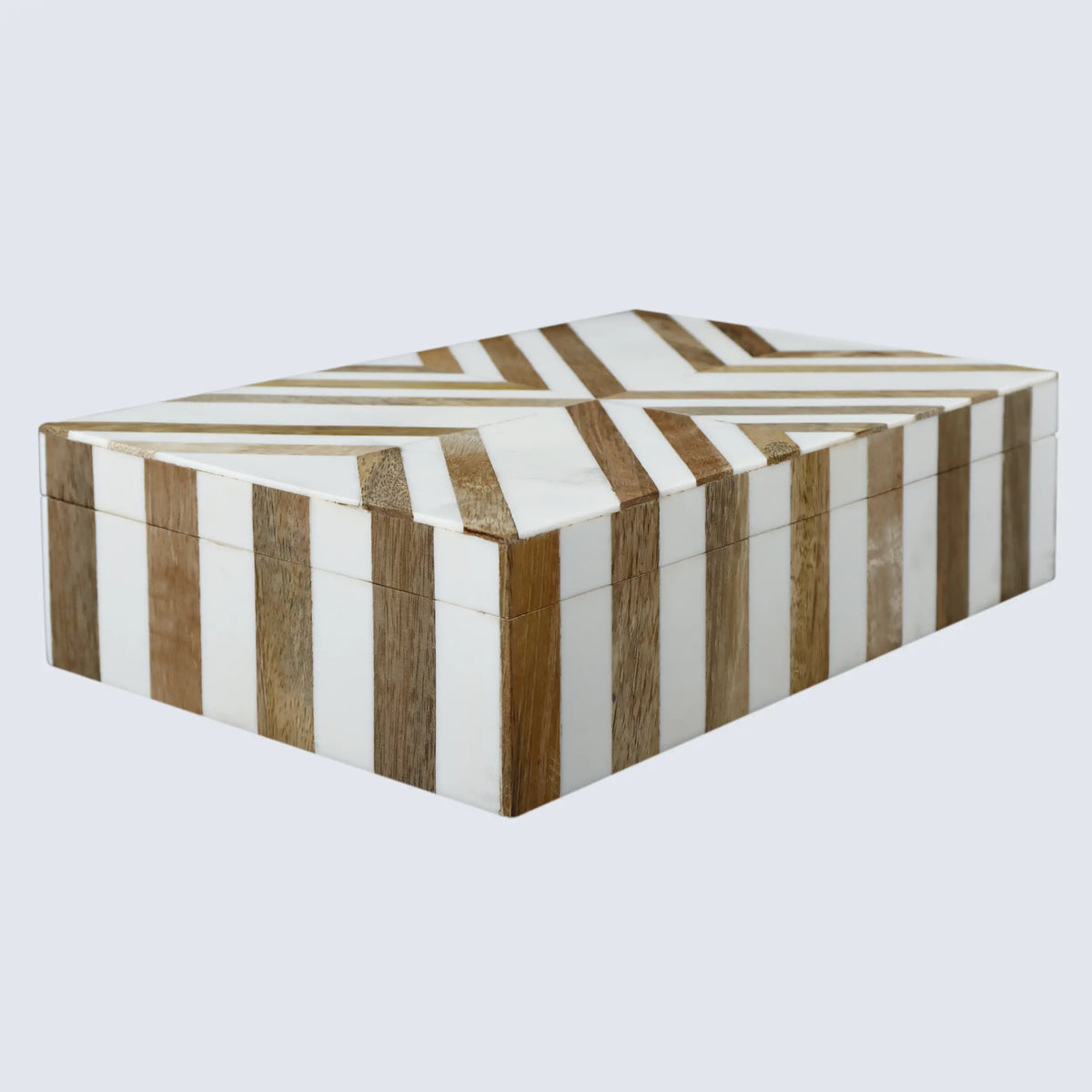 Marquet Chevron inlay storage box