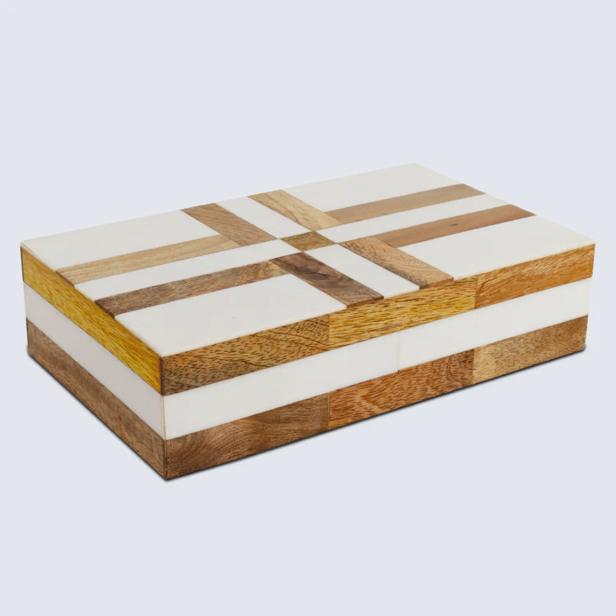 Patisserie Delight brown and white inlay storage box
