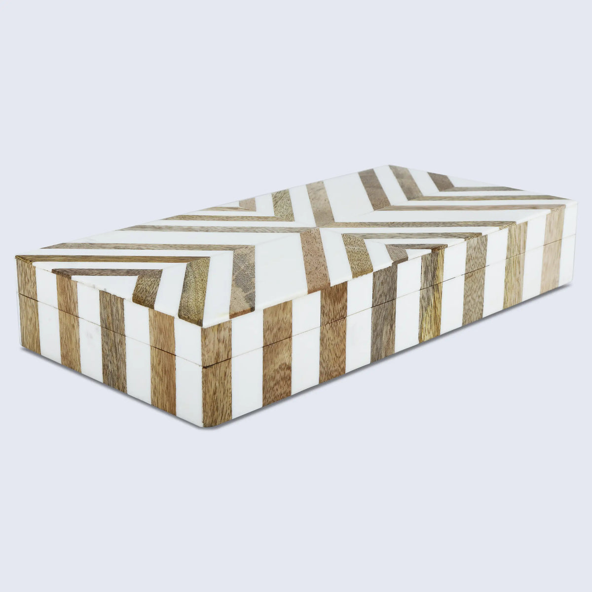 Marquet Chevron inlay storage box