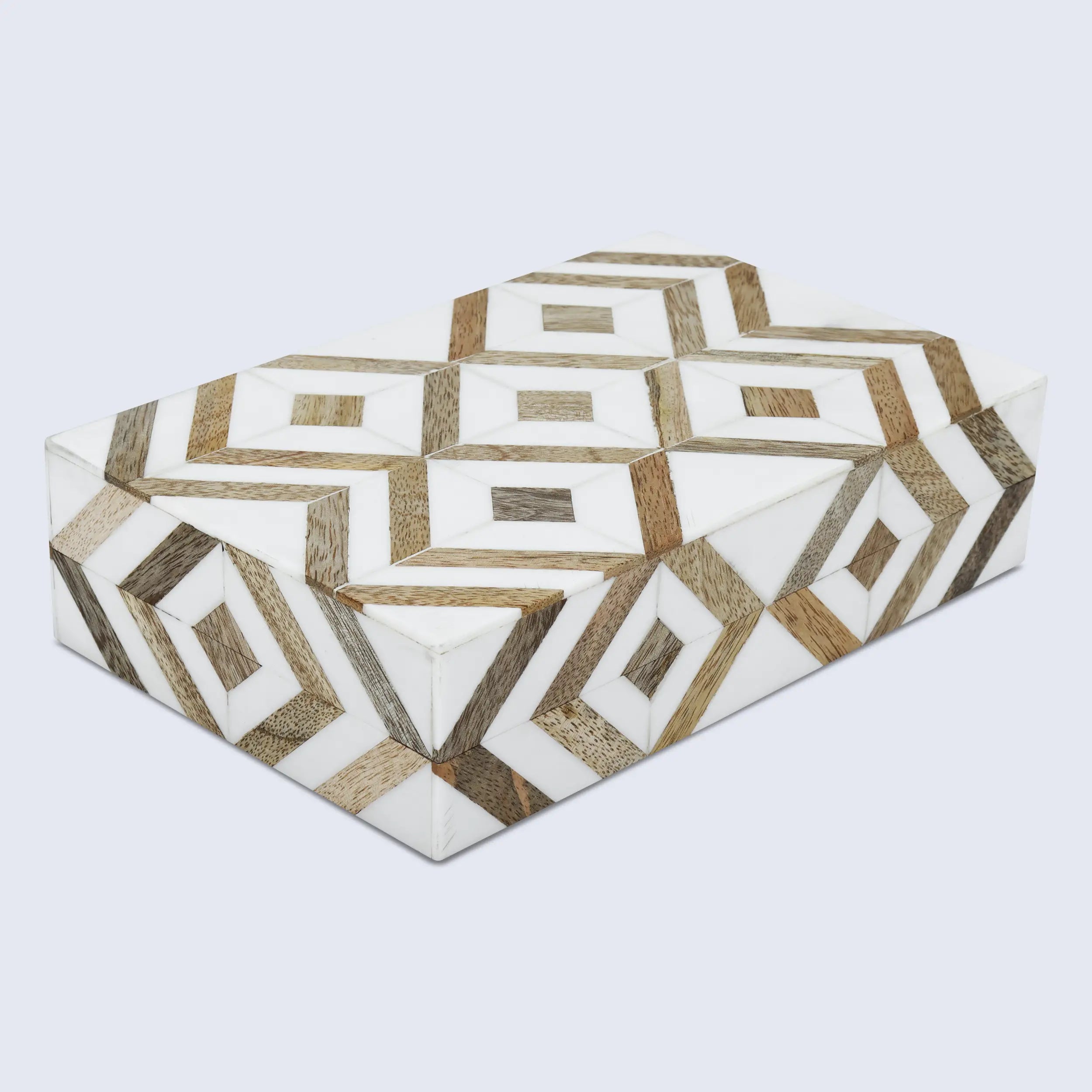 Marquet Array Resin & Wood Inlay Storage Box - 8 Sizes