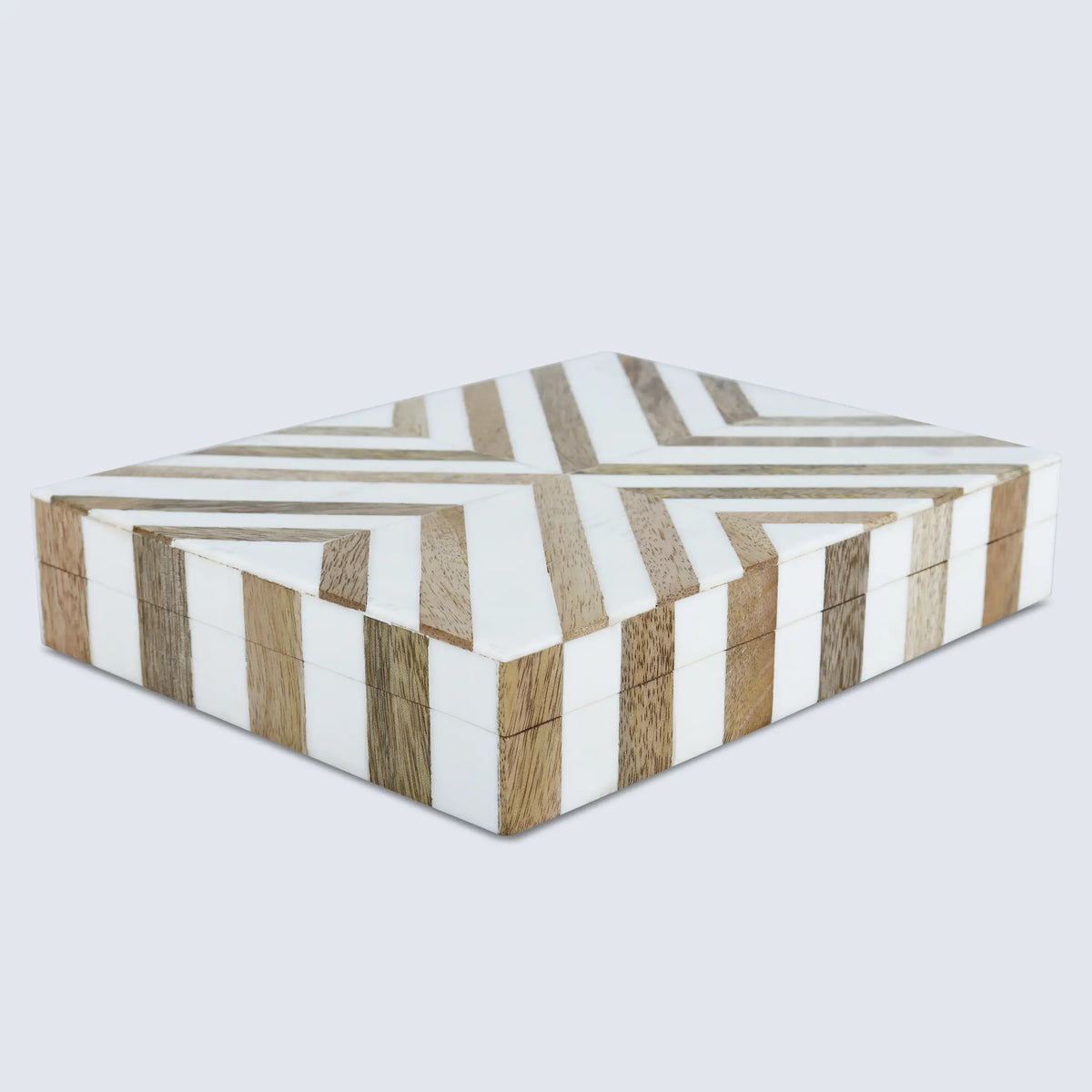 Marquet Chevron inlay storage box
