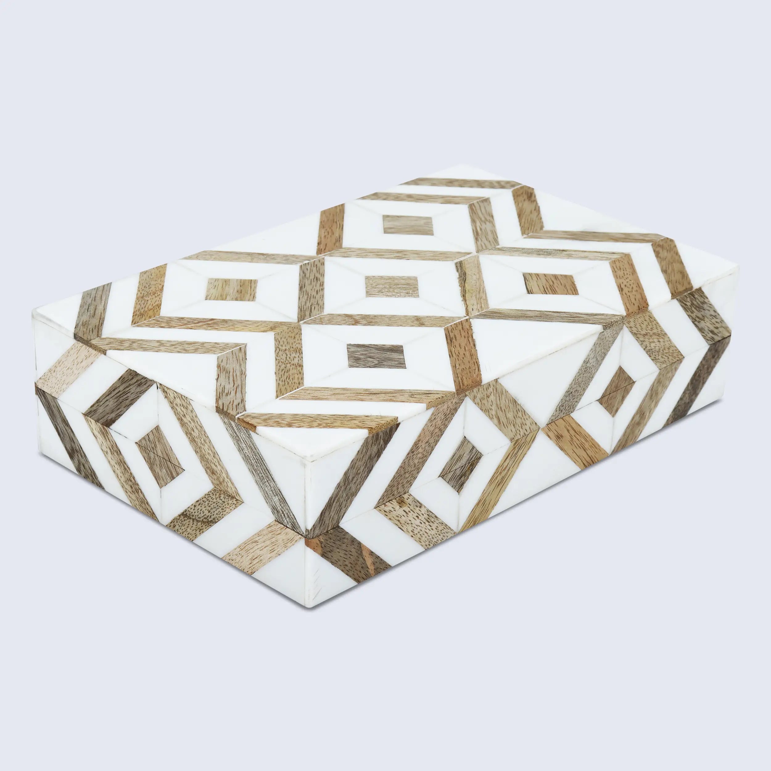 Marquet Array Resin & Wood Inlay Storage Box - 8 Sizes