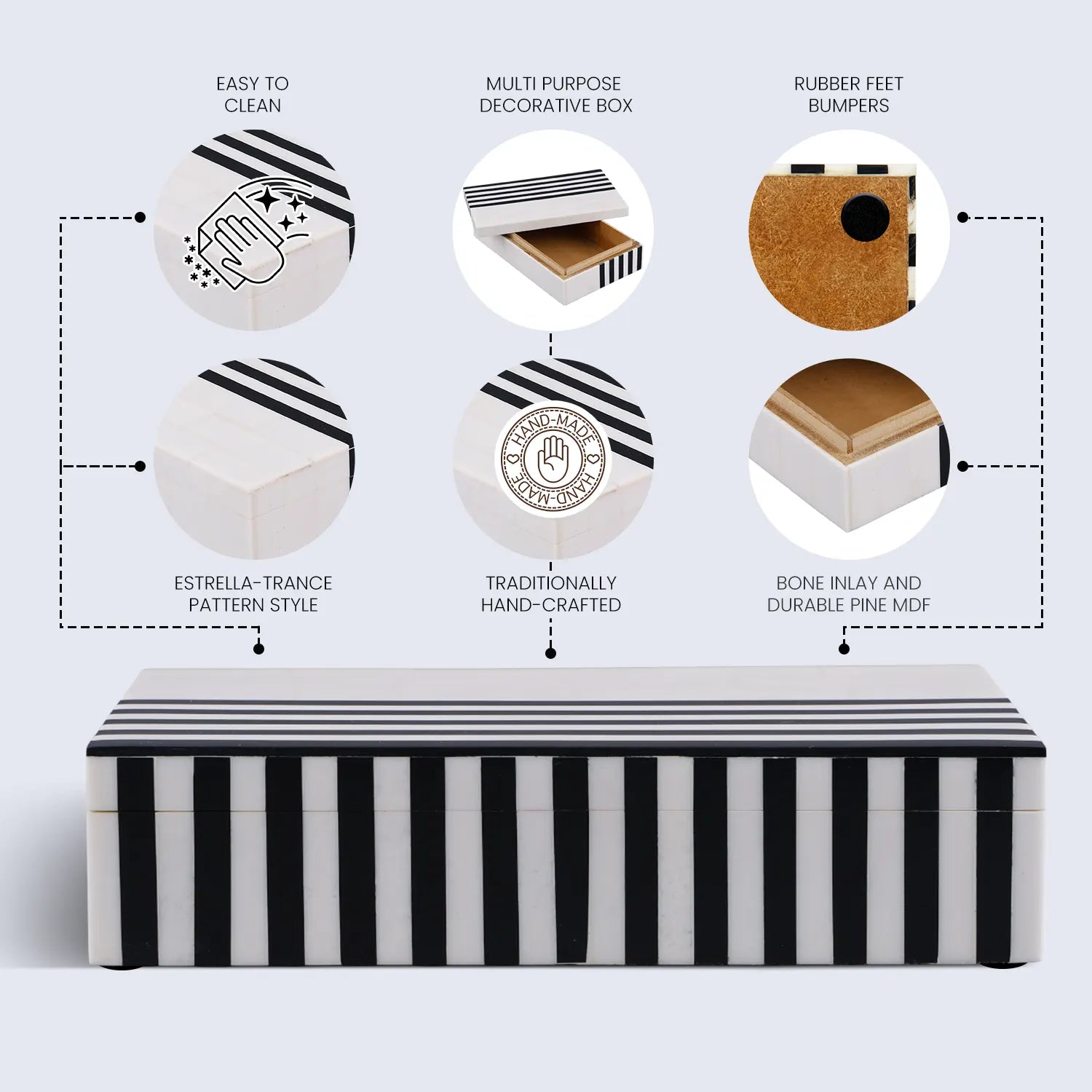 Mono Lead Resin Inlay Storage Box