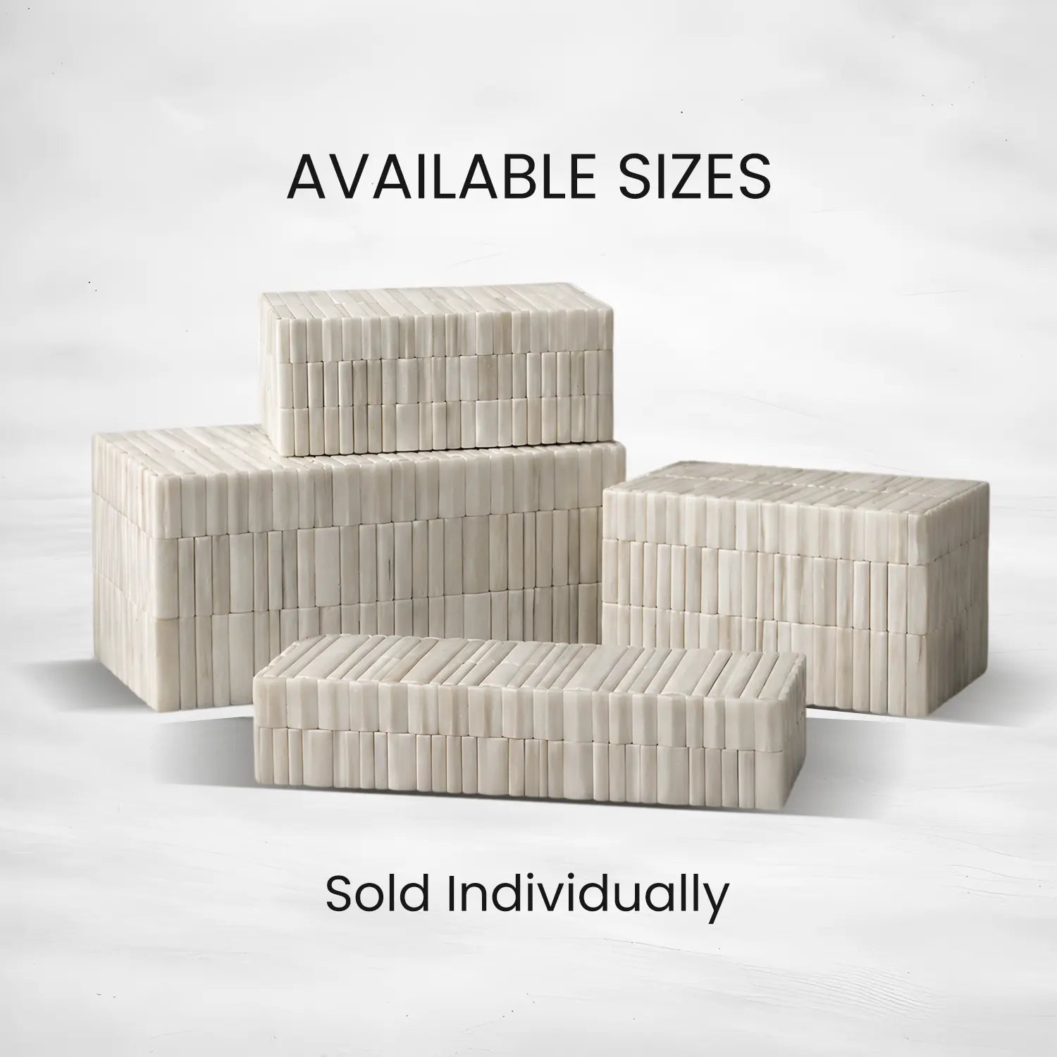 Ivory Stem Bone Inlay Decorative Storage Boxes Centerpiece