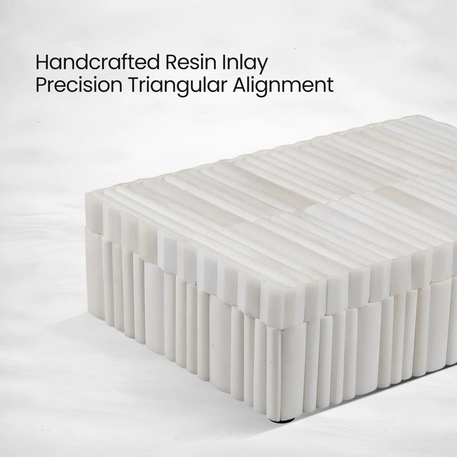 Ivory Stem Bone Inlay Decorative Storage Boxes Centerpiece