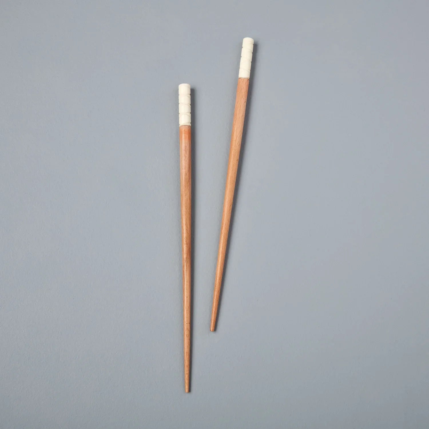 Ava white hand-carved wood chopsticks pair