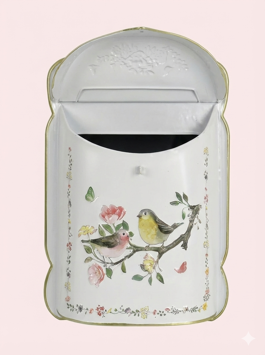 Vintage Farmhouse Wall-Mounted Mailbox – alternate product view