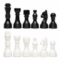 Black and White Chess Pieces for 12 to 16 Inches Board - Handcrafted (Pieces Only)