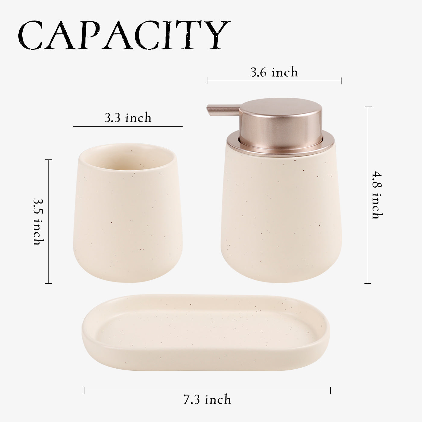 BosilunLife Foaming 3-Piece Bathroom Set – alternate product view