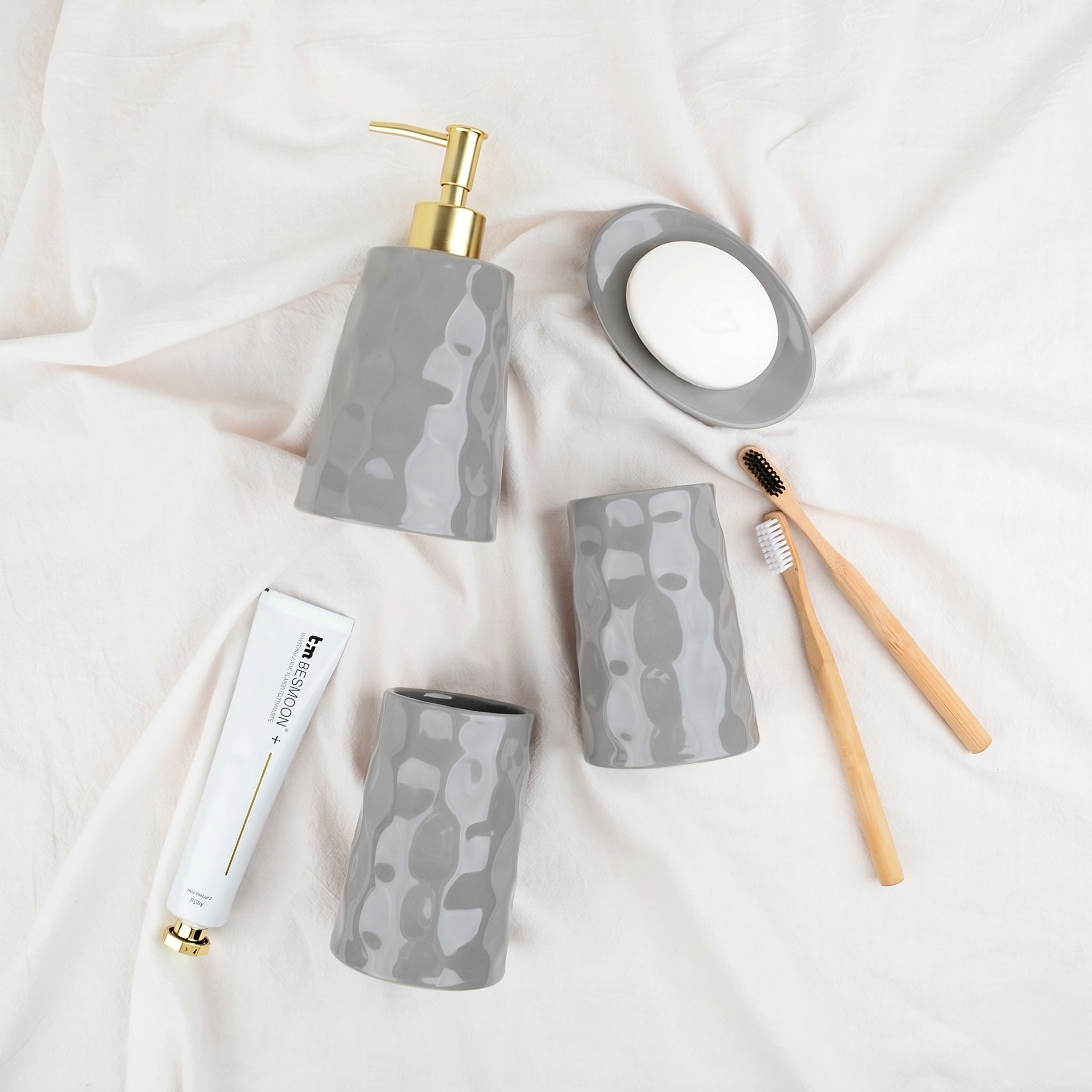 BosilunLife Liquid 4-Piece Bathroom Set – alternate product view