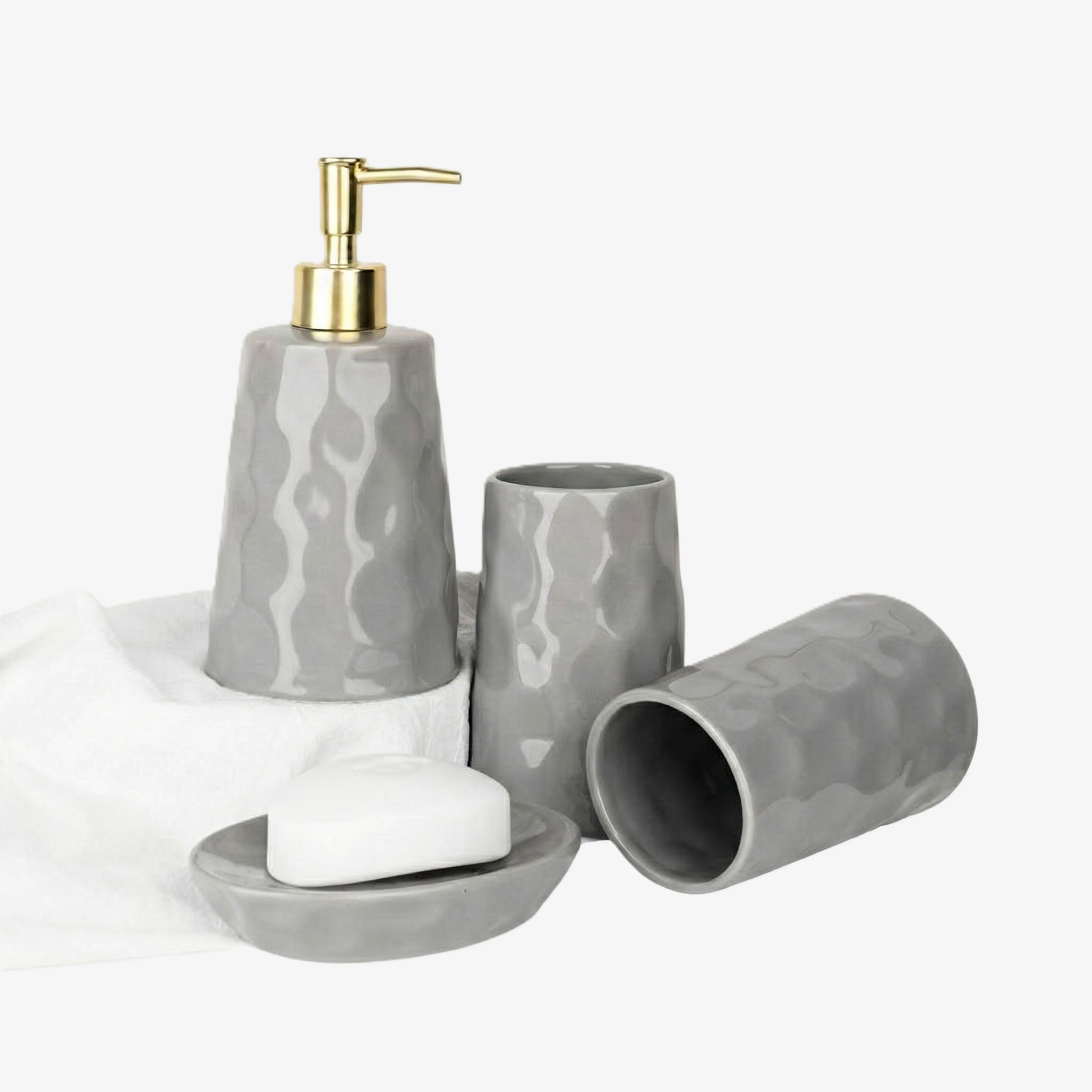 BosilunLife Liquid 4-Piece Bathroom Set