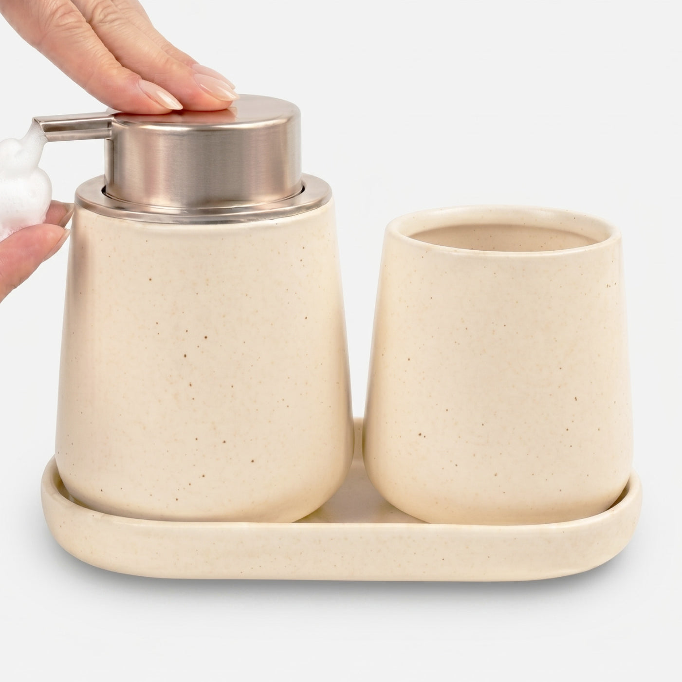BosilunLife Foaming 3-Piece Bathroom Set