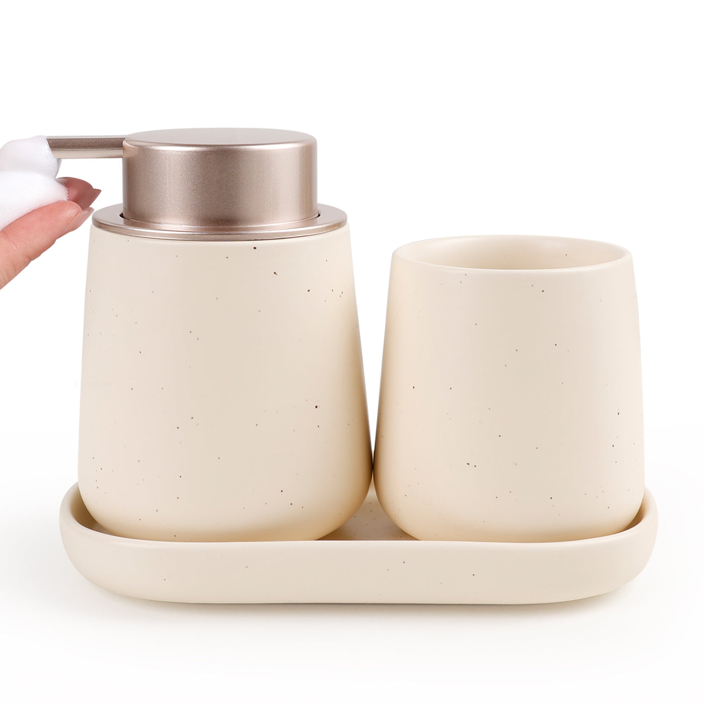 BosilunLife Foaming 3-Piece Bathroom Set – alternate product view