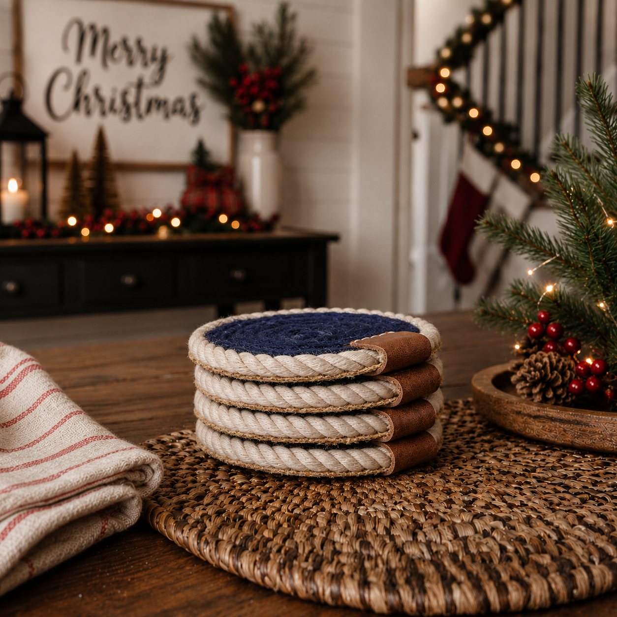 Nautical Rope Braided Coaster