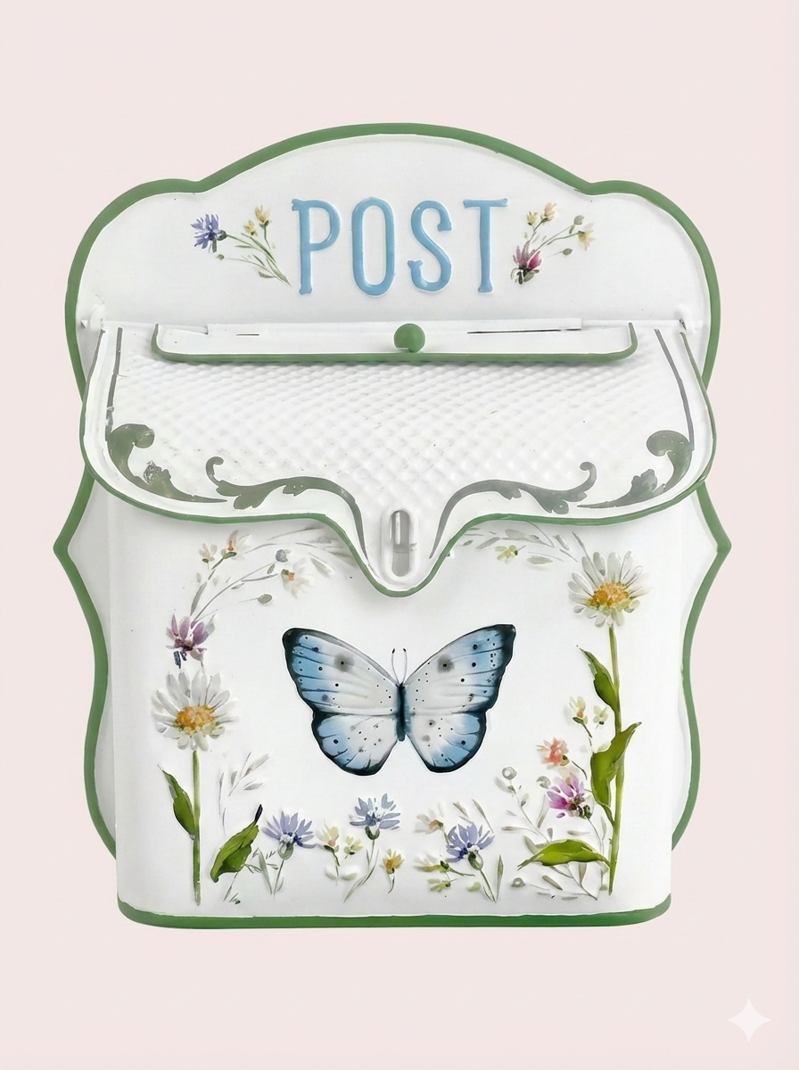 Vintage Farmhouse Wall-Mounted Mailbox – alternate product view