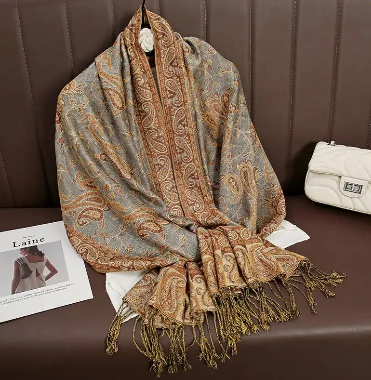 Printed cashmere shawl
