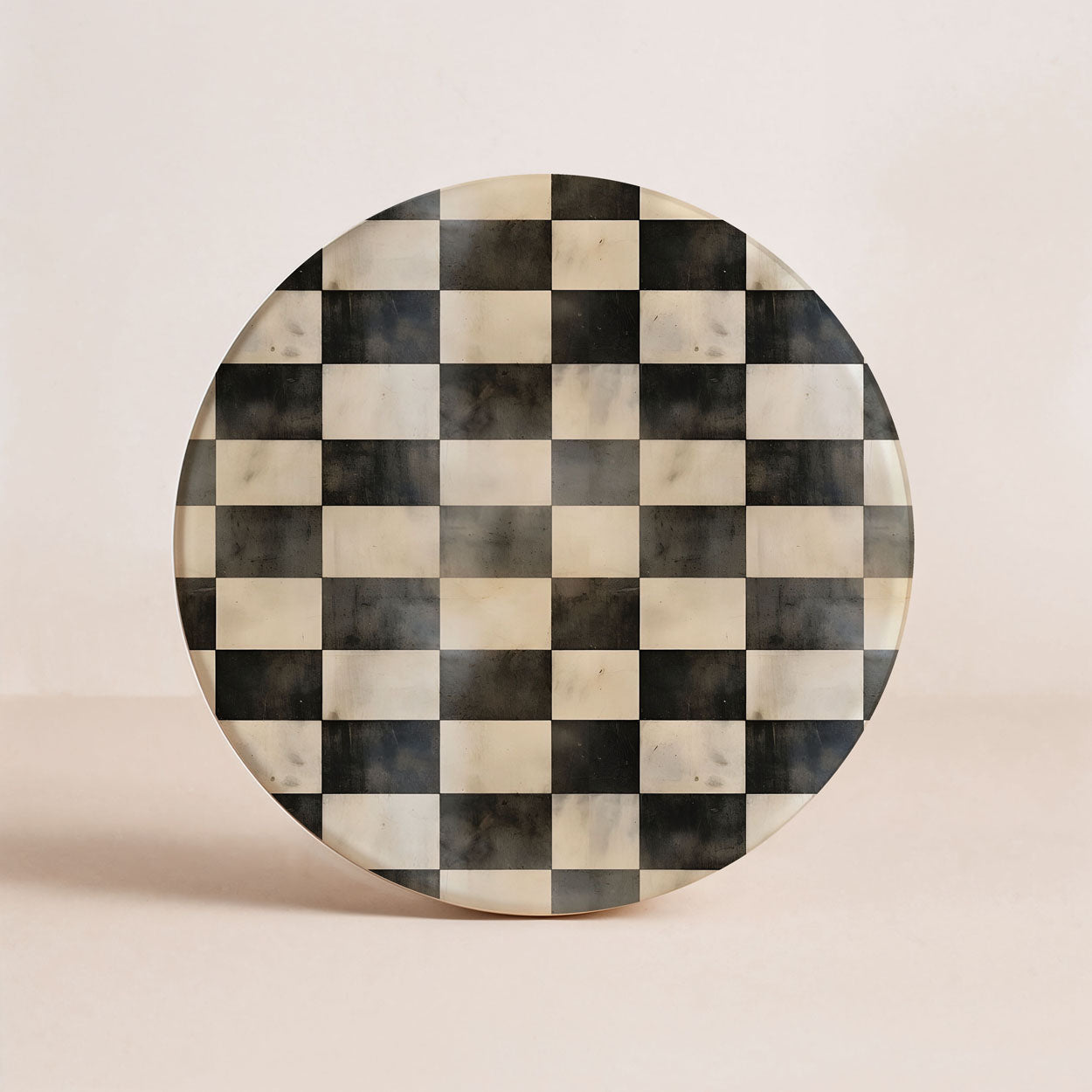 Courtly Check Ceramic Coasters — Set of 6