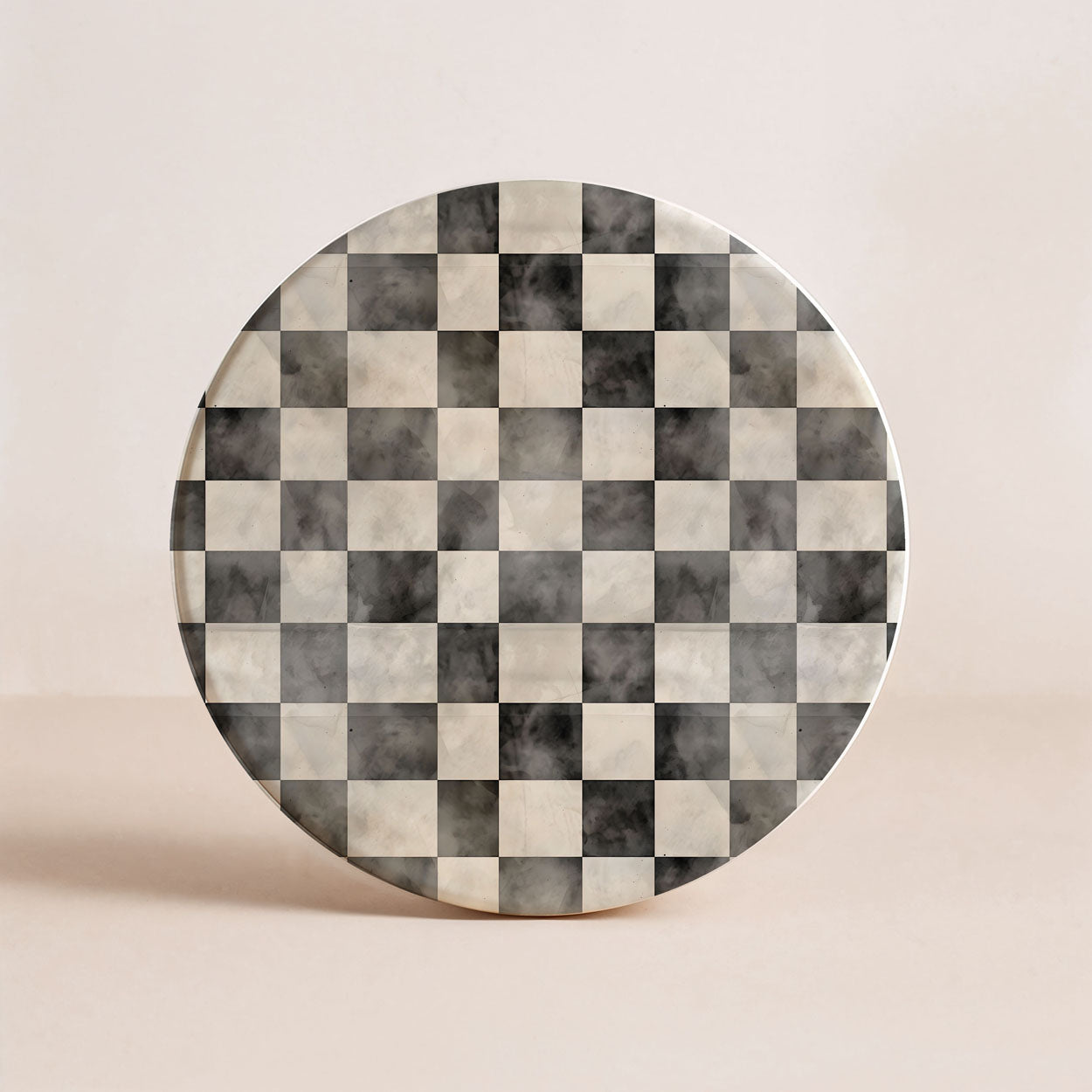 Courtly Check Ceramic Coasters — Set of 6