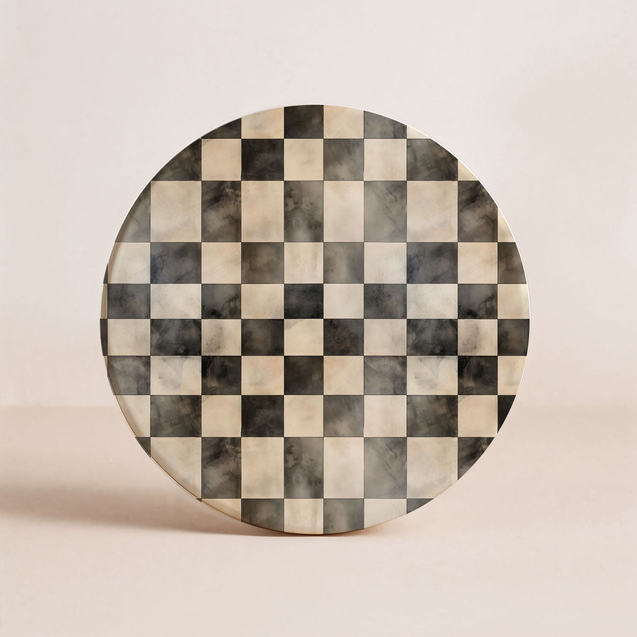 Courtly Check Ceramic Coasters — Set of 6