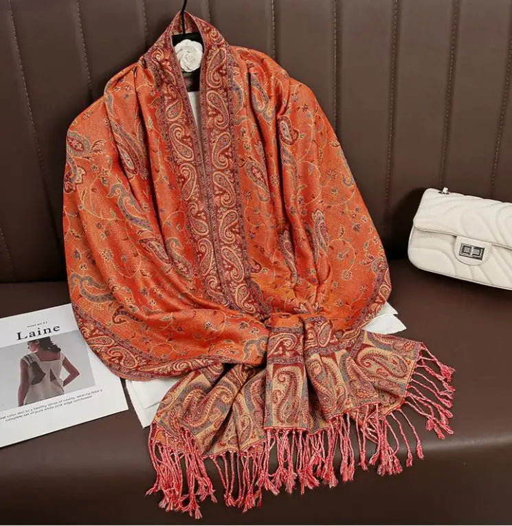 Printed cashmere shawl