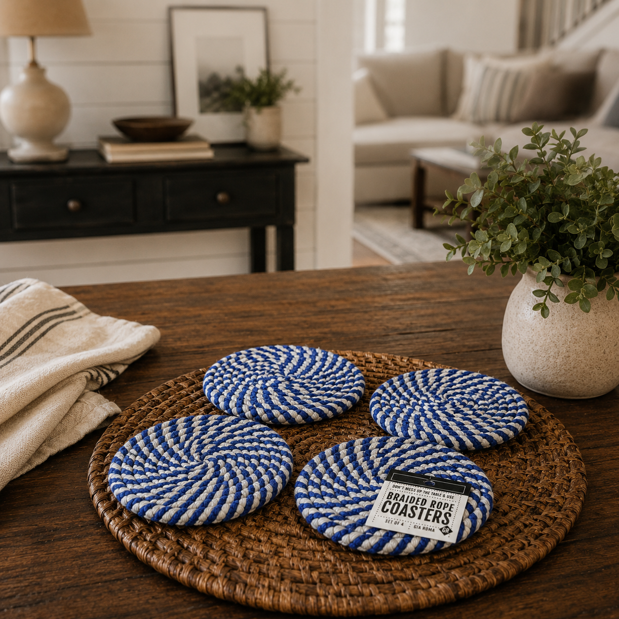 Blue Braided 4pk