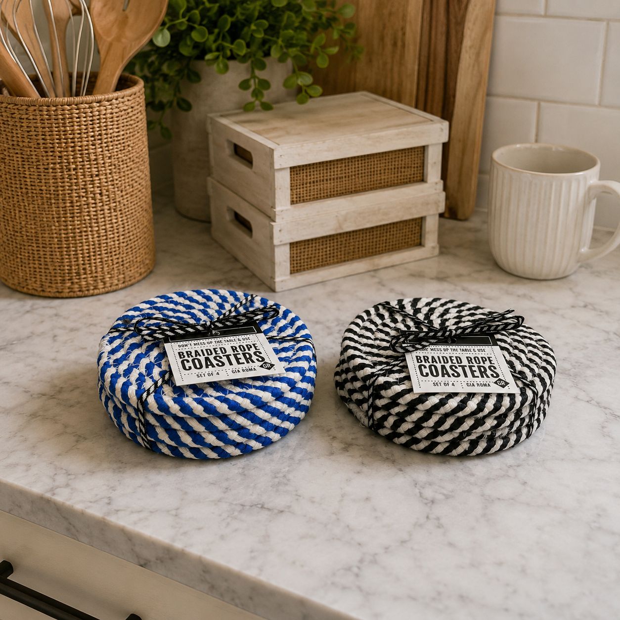 Blue Braided 4pk